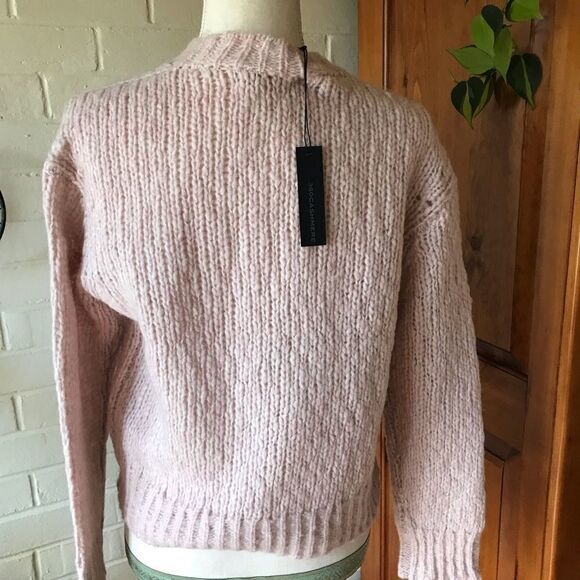 𝅺360 Cashmere Abbot sweater loose knit soft rose size M Barbie core gorp… - Picture 5 of 11